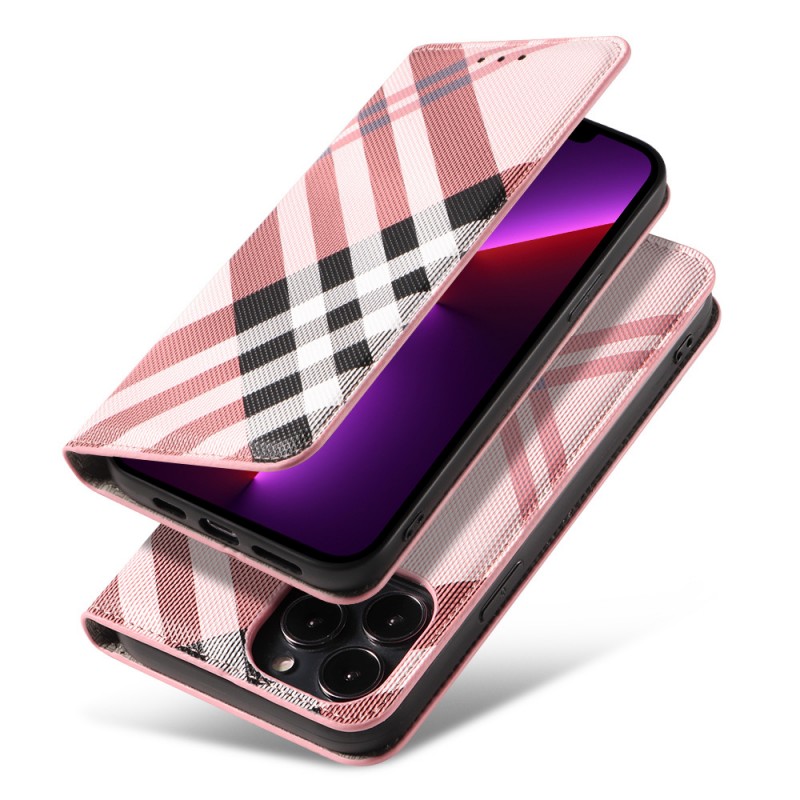 Plaid Flip Cover Leather Phone Case